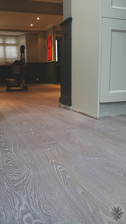 white washed oak floor in London